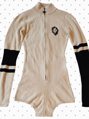 Darker Wavs Cream And Black Romper